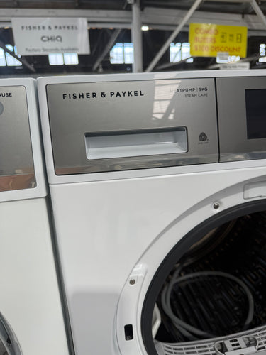 Factory second Fisher & Paykel 9 kg Series 11 Heat Pump Dryer – Steam Care (Model DH9060H1)